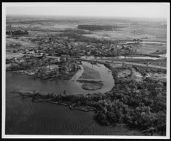Aerial shot:  Inlet/ river meandering